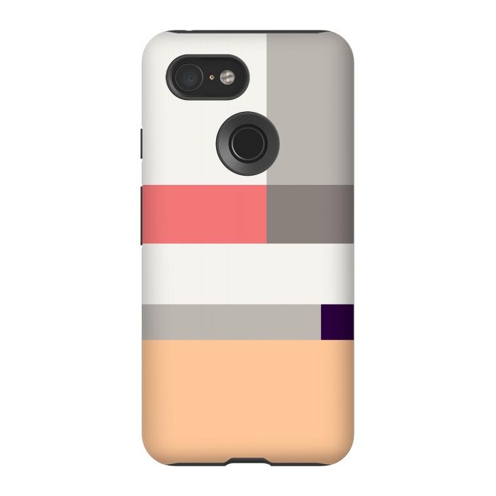 Pixel 3 StrongFit Colors in Block Minimal Art by Creativeaxle