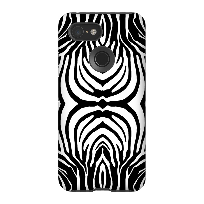 Pixel 3 StrongFit White zebra stripes by Oana 