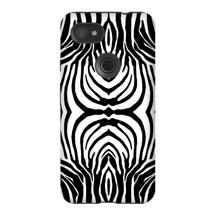 Pixel 3AXL StrongFit White zebra stripes by Oana 