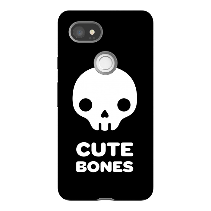 Pixel 2XL StrongFit Cute skull by Laura Nagel