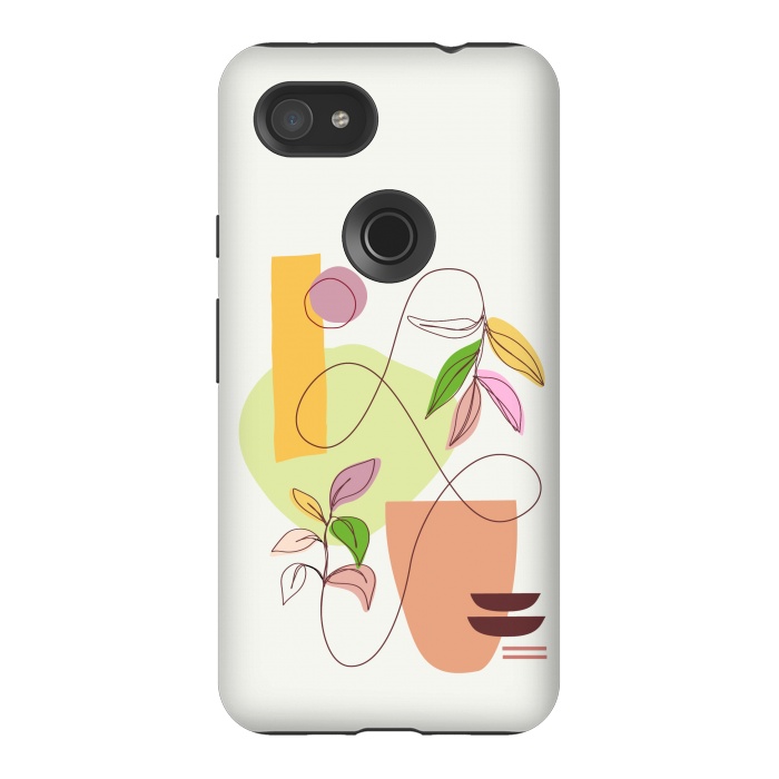 Pixel 3AXL StrongFit Geometric Shapes and Botanic 2 by nineFlorals