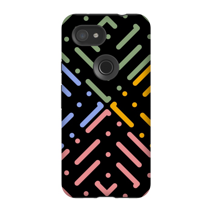 Pixel 3A StrongFit Digital Line and Dots  by TMSarts