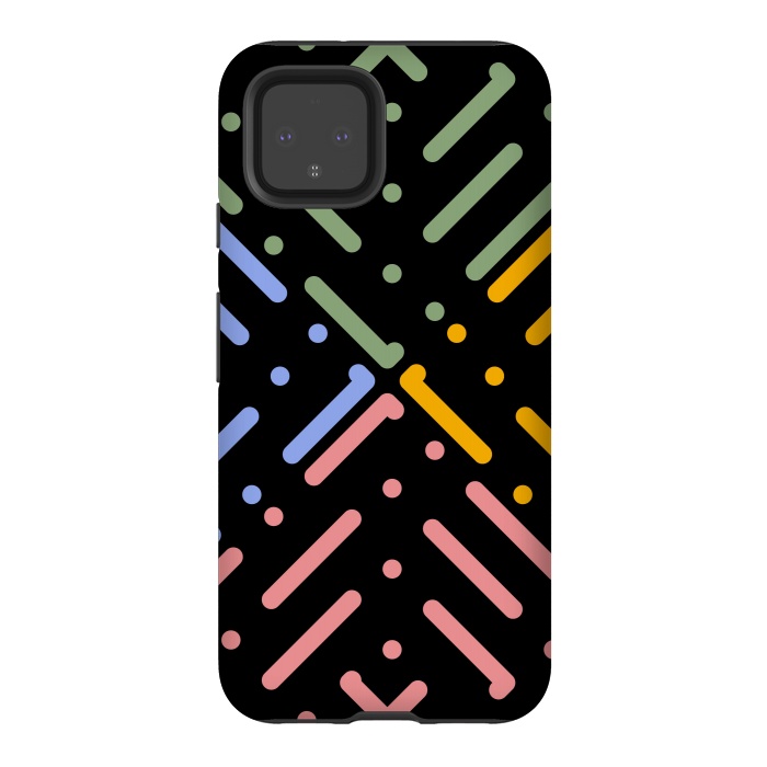 Pixel 4 StrongFit Digital Line and Dots  by TMSarts