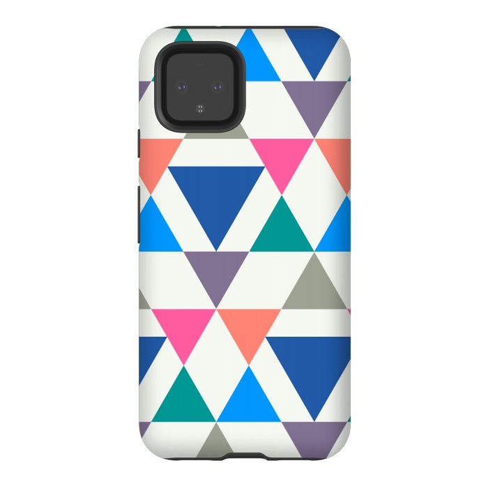 Pixel 4 StrongFit Multicolor Repeat Triangles by TMSarts