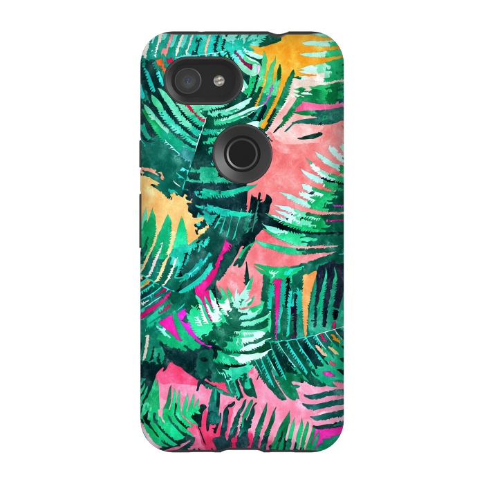 Pixel 3A StrongFit I'm All About Palm Trees & 80 Degrees by Uma Prabhakar Gokhale