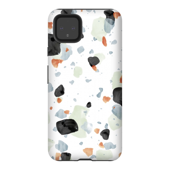 Pixel 4XL StrongFit Abstract Watercolor Painting Terrazzo Pattern 04 by amini54