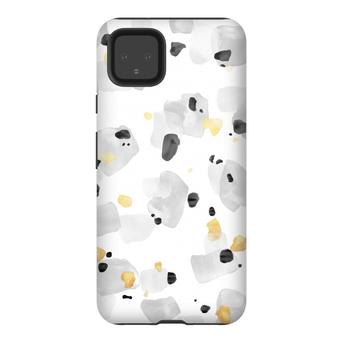 Pixel 4XL StrongFit Abstract Watercolor Painting Terrazzo Pattern 10 by amini54