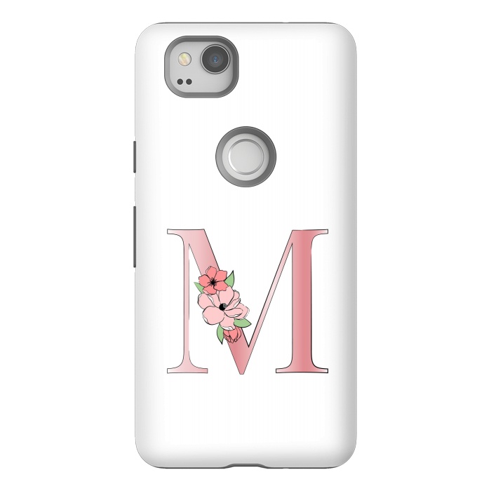 Pixel 2 StrongFit Monogram Letter M by Martina