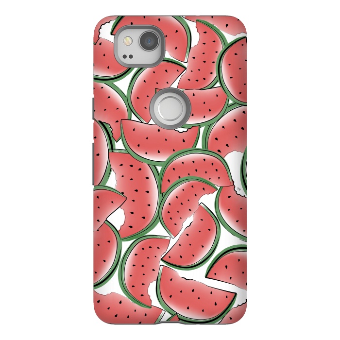 Pixel 2 StrongFit Water melon pattern by Martina