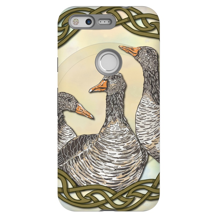 Pixel StrongFit Celtic Goose by Lotti Brown
