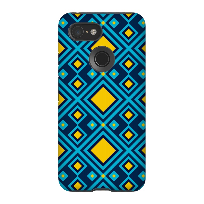 Pixel 3 StrongFit Geometric Abstract Diamond by TMSarts