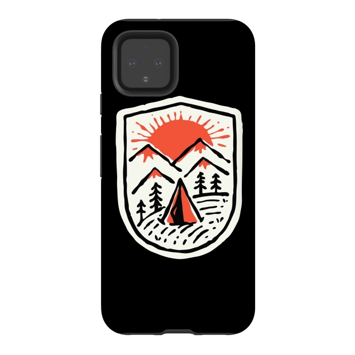 Pixel 4 StrongFit Sunset Camp Hand Drawn by Afif Quilimo