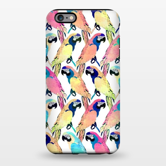iPhone 6/6s plus StrongFit Modern Colorful Exotic Parrot Birds Watercolor Paint by InovArts