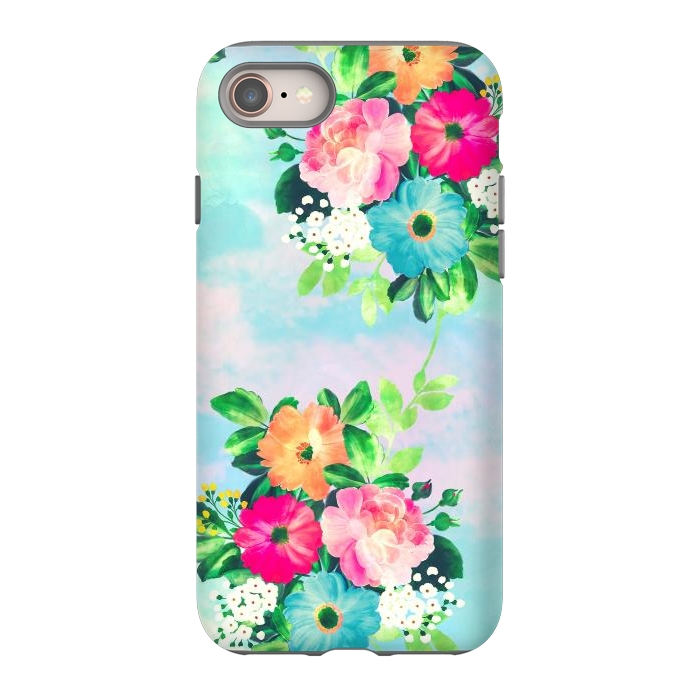 iPhone SE StrongFit Girly Vintage Roses Floral Watercolor Paint by InovArts