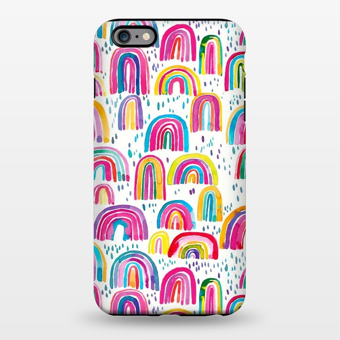 iPhone 6/6s plus StrongFit Cute Watercolor Rainbows by Ninola Design