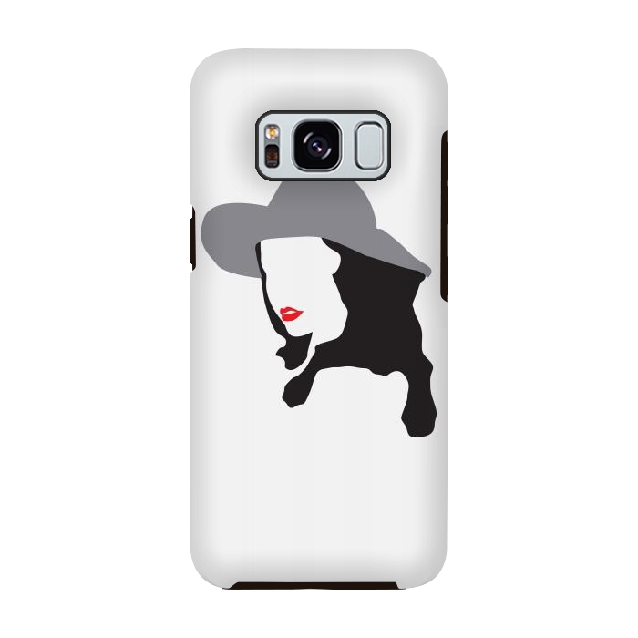Galaxy S8 StrongFit Woman Face Minimal Art 01 by Creativeaxle