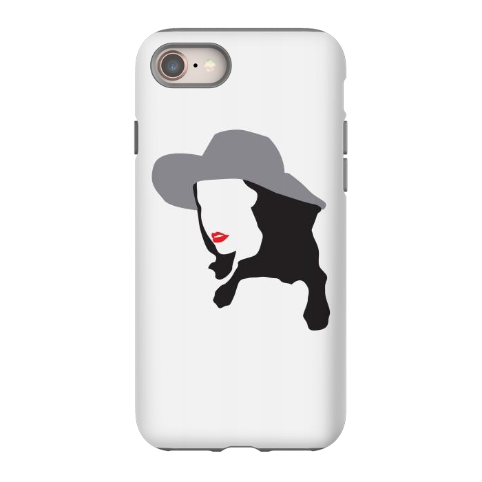 iPhone 8 StrongFit Woman Face Minimal Art 01 by Creativeaxle