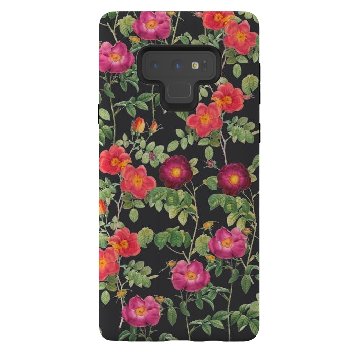 Galaxy Note 9 StrongFit Dark Roses by Zala Farah