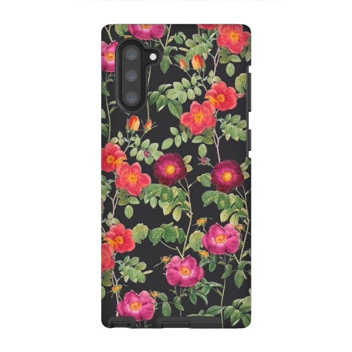 Galaxy Note 10 StrongFit Dark Roses by Zala Farah