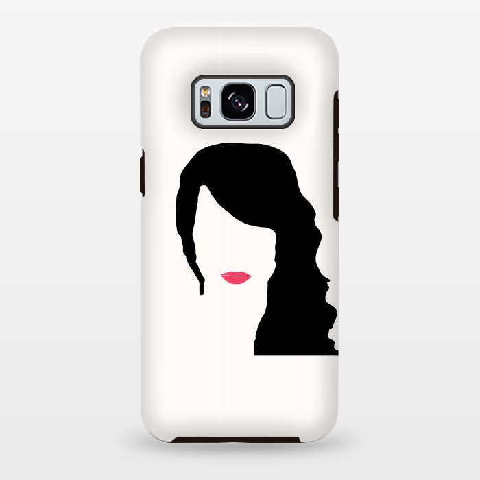 Galaxy S8 plus StrongFit Woman Face Minimal Art 03 by Creativeaxle