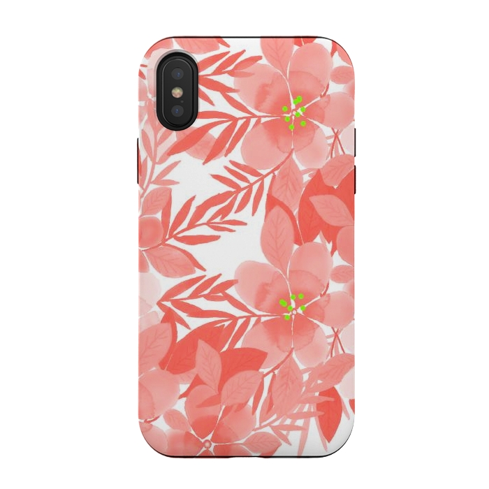 iPhone Xs / X StrongFit Peach Blossom Flowers by Josie