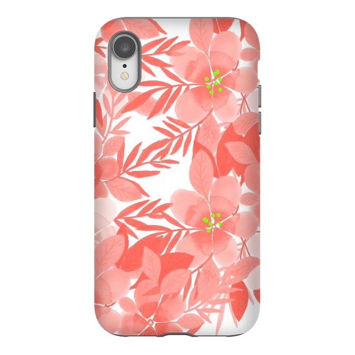 iPhone Xr StrongFit Peach Blossom Flowers by Josie