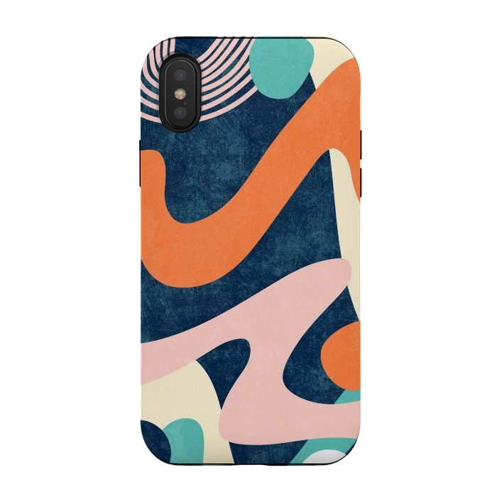 iPhone Xs / X StrongFit Retro Waves 01 by amini54