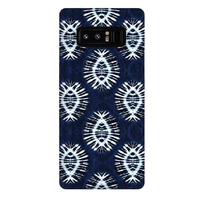Galaxy Note 8 StrongFit Dark indigo tie dye ethnic spots by Oana 