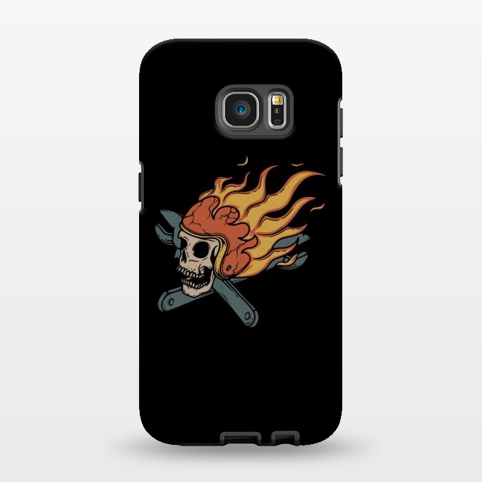 Galaxy S7 EDGE StrongFit Rider and Fire by Afif Quilimo