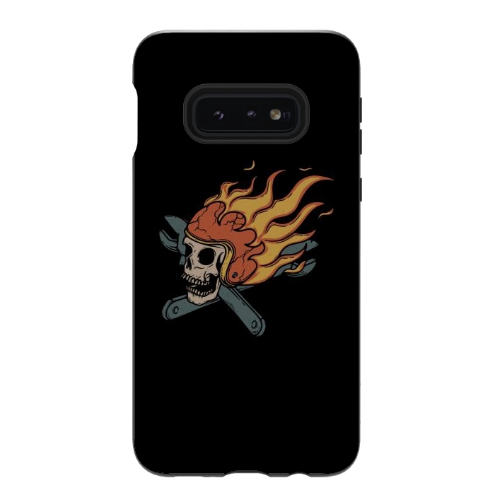 Galaxy S10e StrongFit Rider and Fire by Afif Quilimo