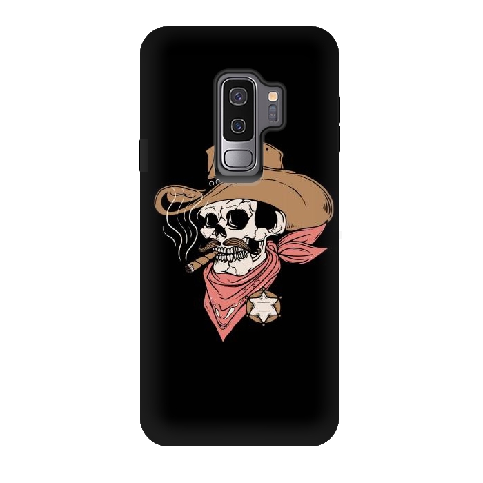 Galaxy S9 plus StrongFit Skull Sheriff by Afif Quilimo