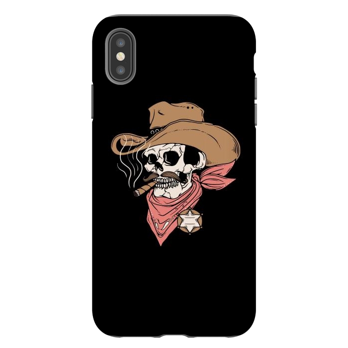 iPhone Xs Max StrongFit Skull Sheriff by Afif Quilimo