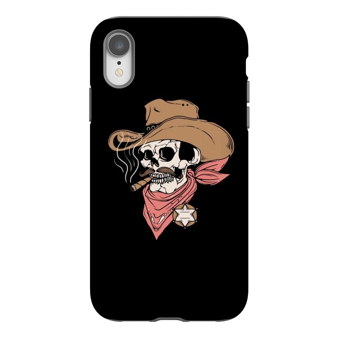 iPhone Xr StrongFit Skull Sheriff by Afif Quilimo