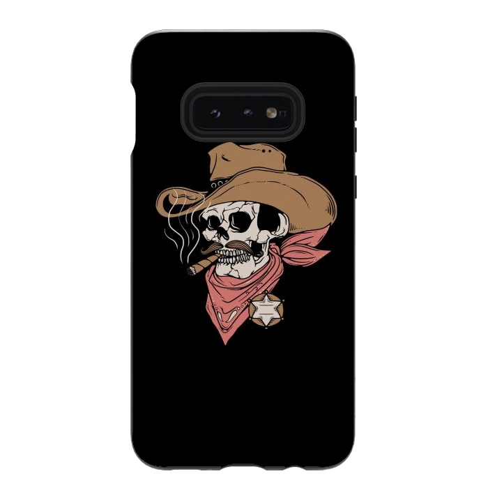 Galaxy S10e StrongFit Skull Sheriff by Afif Quilimo
