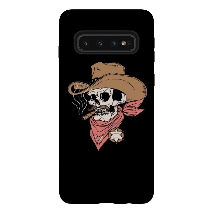 Galaxy S10 StrongFit Skull Sheriff by Afif Quilimo