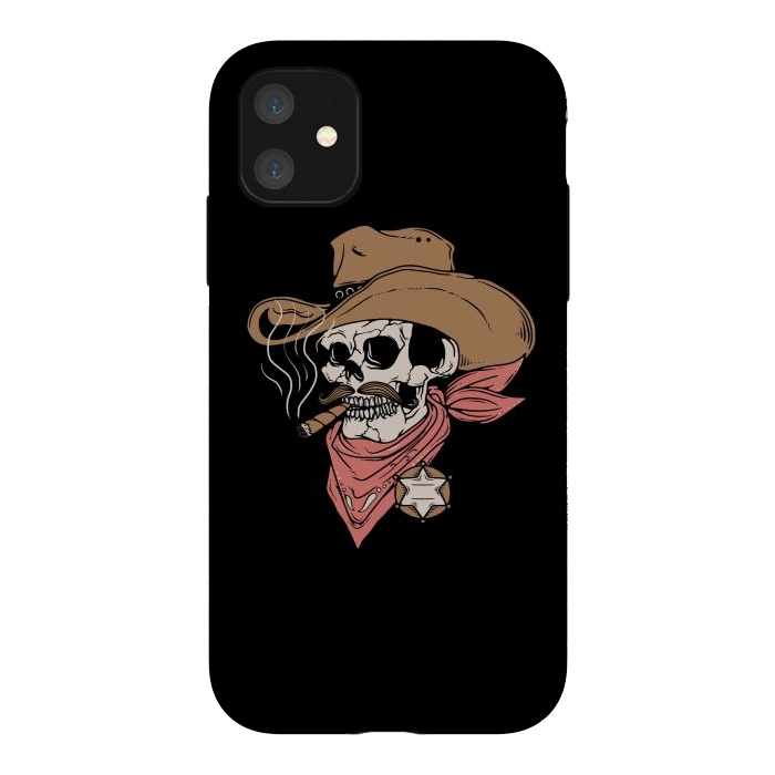 iPhone 11 StrongFit Skull Sheriff by Afif Quilimo