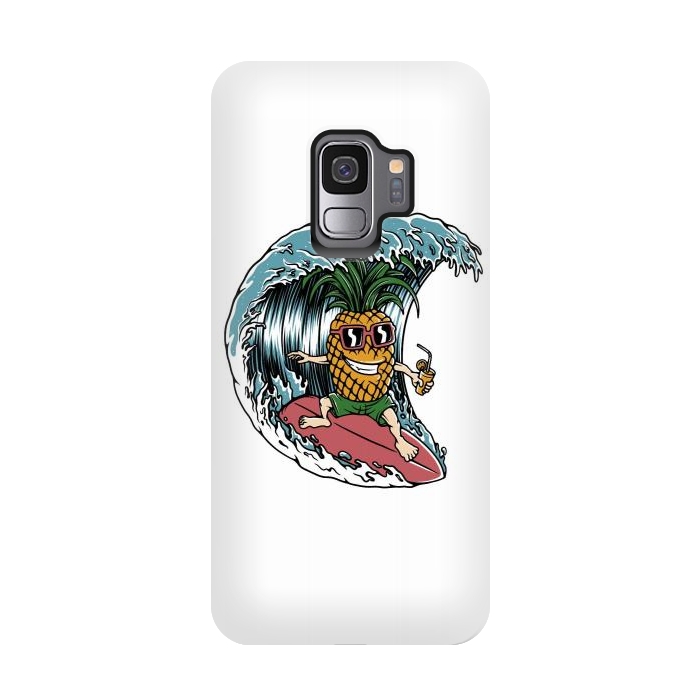 Galaxy S9 StrongFit Pineapple Surfer by Afif Quilimo
