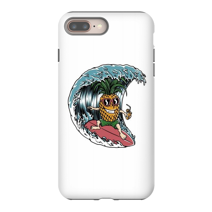 iPhone 8 plus StrongFit Pineapple Surfer by Afif Quilimo