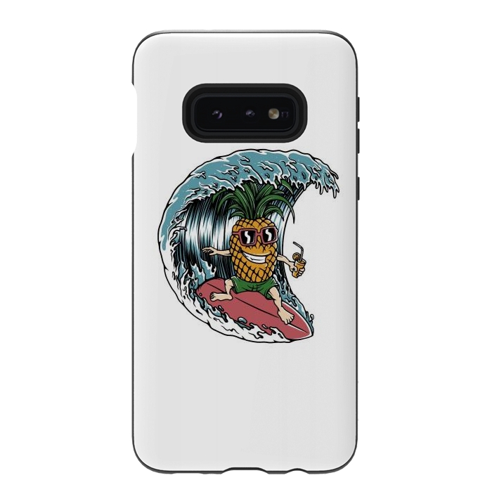 Galaxy S10e StrongFit Pineapple Surfer by Afif Quilimo