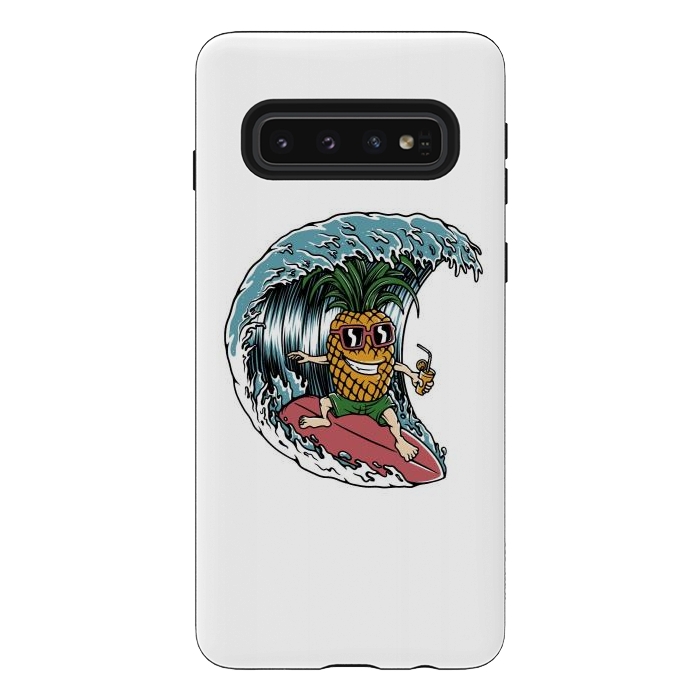 Galaxy S10 StrongFit Pineapple Surfer by Afif Quilimo