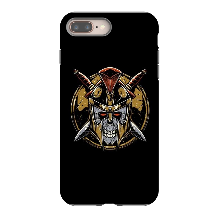 iPhone 8 plus StrongFit Skull Spartan 1 by Afif Quilimo