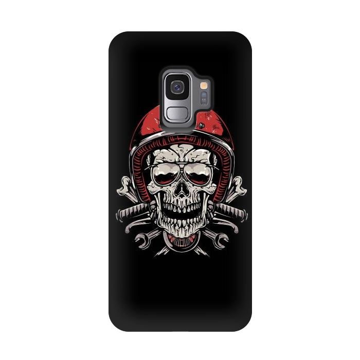 Galaxy S9 StrongFit Skull Biker 4 by Afif Quilimo