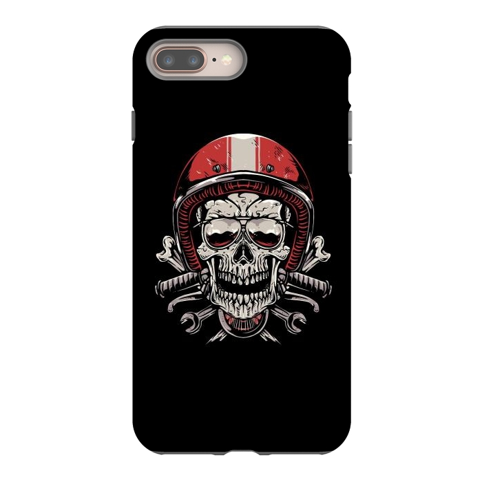 iPhone 8 plus StrongFit Skull Biker 4 by Afif Quilimo