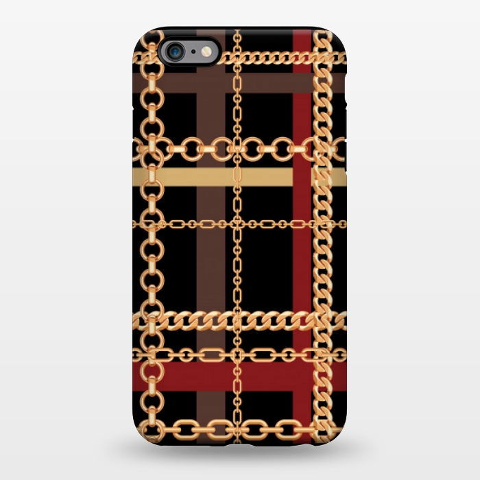 iPhone 6/6s plus StrongFit Golden chains red black by MALLIKA