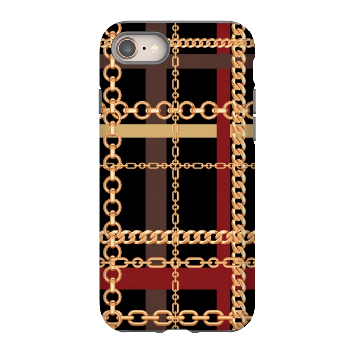 iPhone SE StrongFit Golden chains red black by MALLIKA