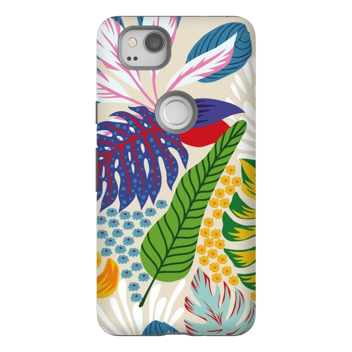 Pixel 2 StrongFit Abstract Color Tropical Leaves by ArtsCase