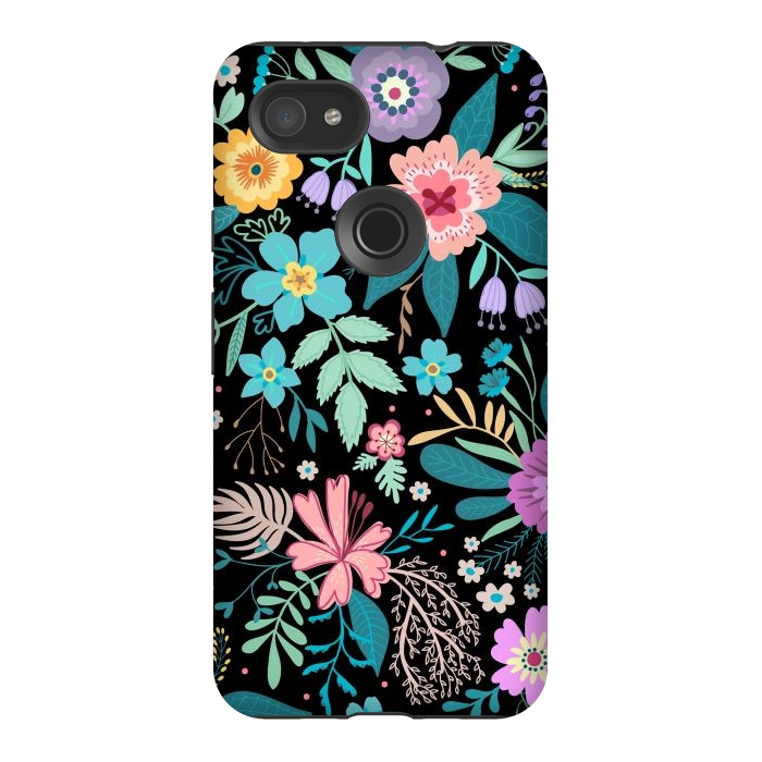 Pixel 3AXL StrongFit Amazing Floral Pattern With Bright Colorful Flowers by ArtsCase