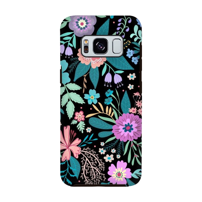Galaxy S8 StrongFit Amazing Floral Pattern With Bright Colorful Flowers by ArtsCase