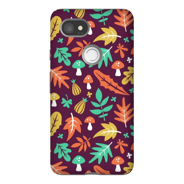 Pixel 2XL StrongFit Autum Floral Design by ArtsCase