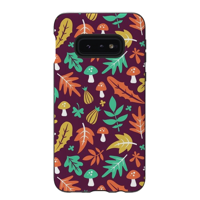 Galaxy S10e StrongFit Autum Floral Design by ArtsCase
